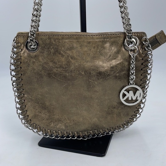 Michael Kors Handbags - Michael Kors Silver Pewter Chain Shoulder Bag